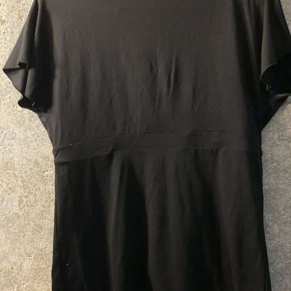 LOFT size M cotton tunic, black w subtle sequins! - Picture 6 of 6